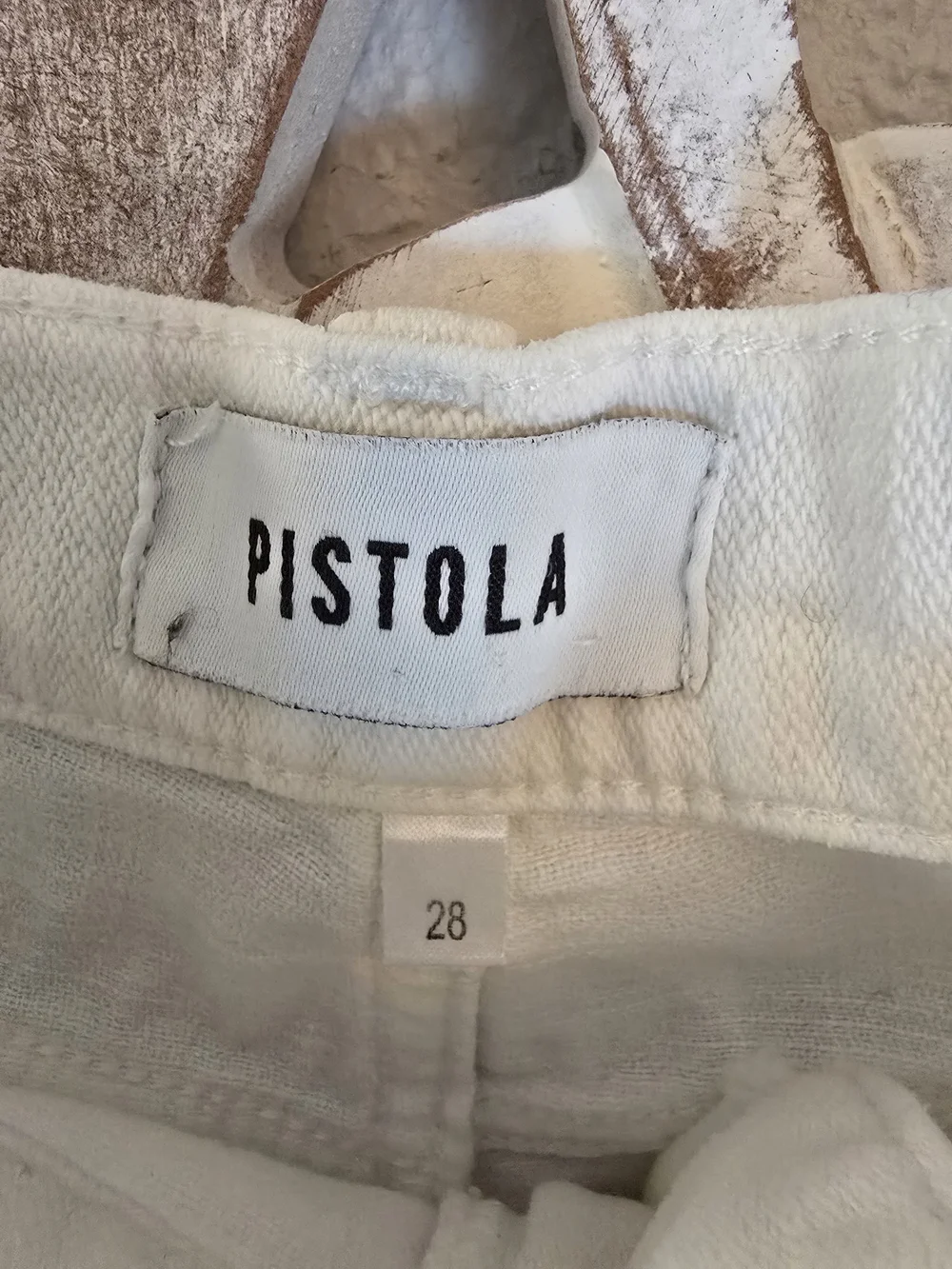 pistola White High-Rise Frayed Hem Denim Cutoff Shorts